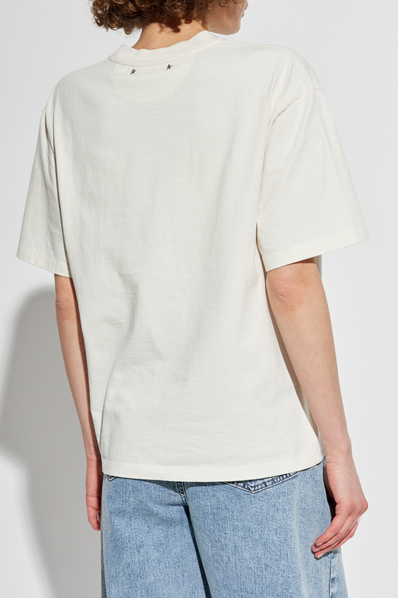 Cream T-shirt with print Golden Goose - Vitkac AS